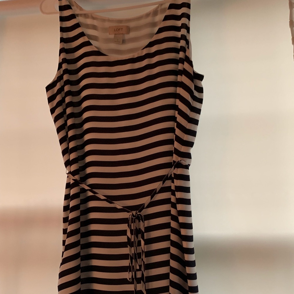 Navy striped dress